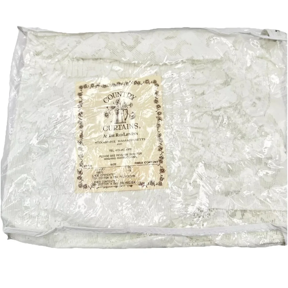 Country Curtains Ivory Lace Standard Pillow Sham ~ Red Lion Inn *New, Vintage